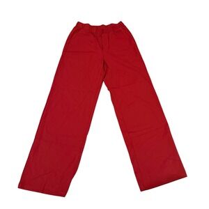 Zyia Active Pants Womens XS Red Wide Leg High Rise Pull‎ On Stretch Athleisure